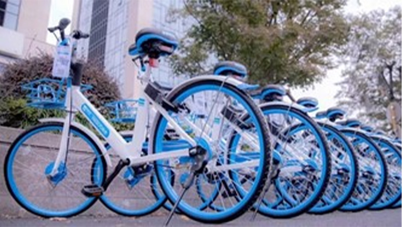 shared bikes of using QR code scanning and beacon positioning
