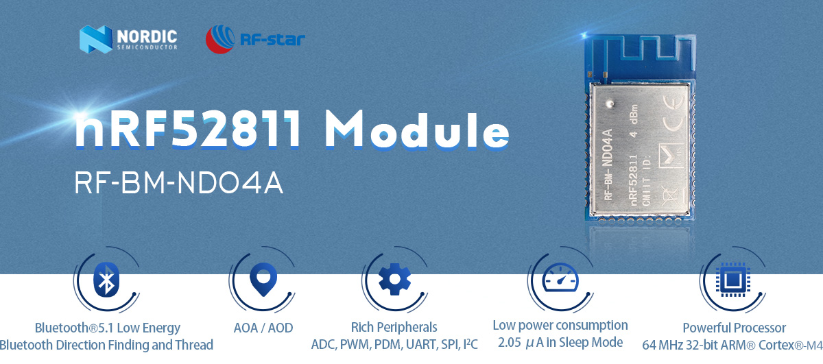 BLE 5.0 Multi-protocol Wireless Communication Module RF-BM-ND04A