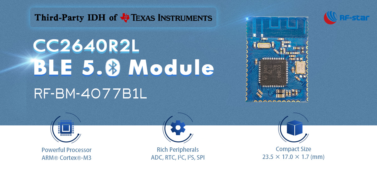 Cost-Effective BLE5.0 CC2640R2L Module