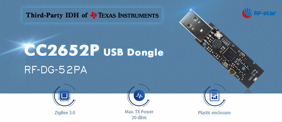 Features of CC2652P Bluetooth ZigBee USB Dongle 