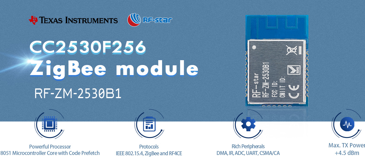 Features of CC2530 2.4 GHz ZigBee module 