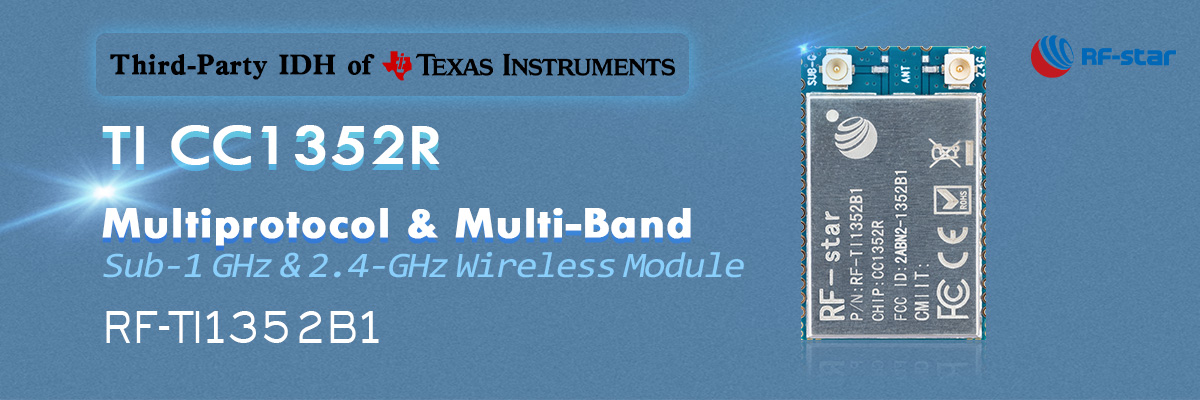TI CC1352R Multiprotocol & Multi-Band Sub-1 GHz & 2.4-GHz Wireless Module RF-TI1352B1