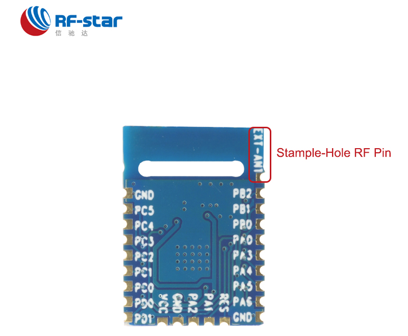 RF-star EFR32BG22 Module RF-BM-BG22A1 with Stample-Hole RF Pin