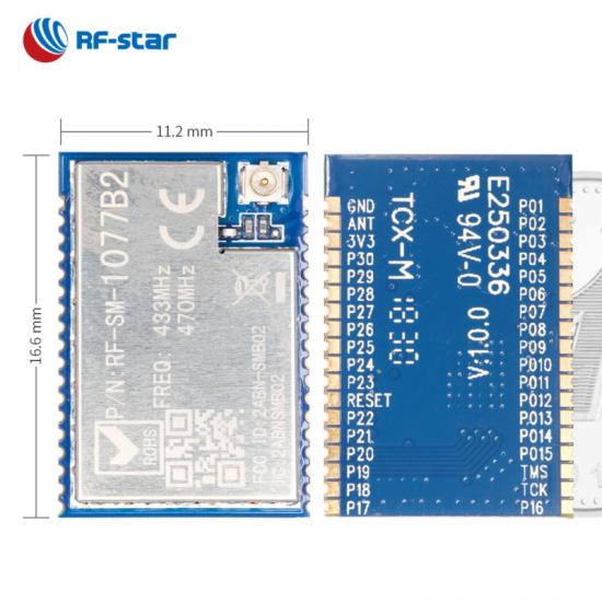 CC1310 Sub-1G Module RF-SM-1077B2 For 433 MHz & 470 MHz Frequency