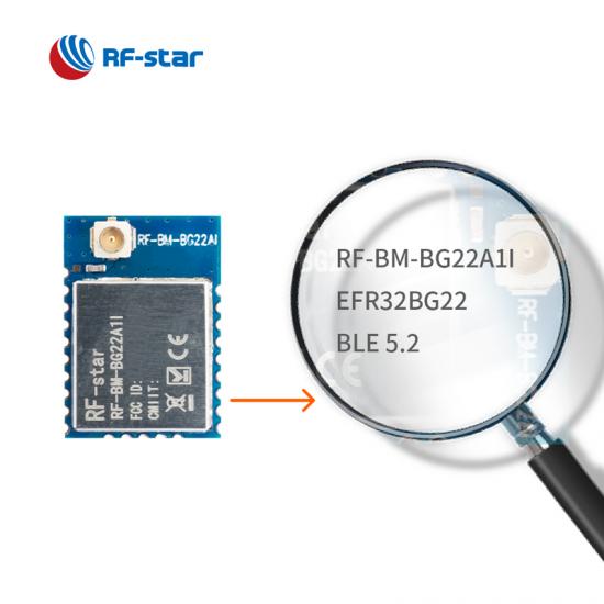 Low Power Bluetooth 5.2 nEFR32BG22 Module with IPEX antenna