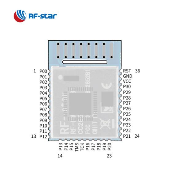 BLE5.1 CC2652R Module Supporting BLE 5.0 Transparent Transmission (Bridge) Protocol