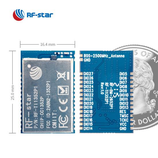 CC1352P Multiprotocol Module RF-TI1352P1 with multi-band Sub-1GHz and 2.4-GHz