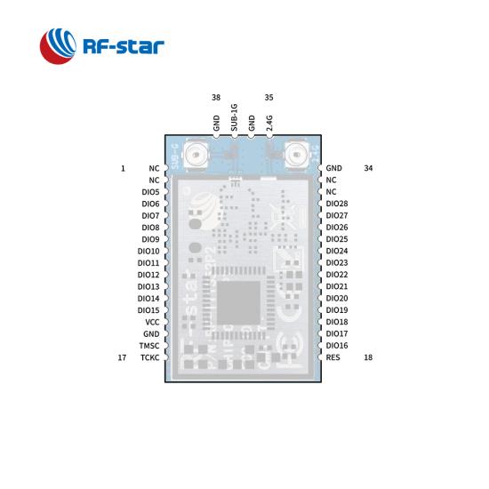 CC1352P7 Sub-1 GHz and 2.4-GHz Wireless Module RF-TI1352P2