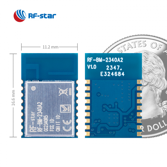 BLE5.0 TI CC2340R5 Module Named RF-BM-2340A2