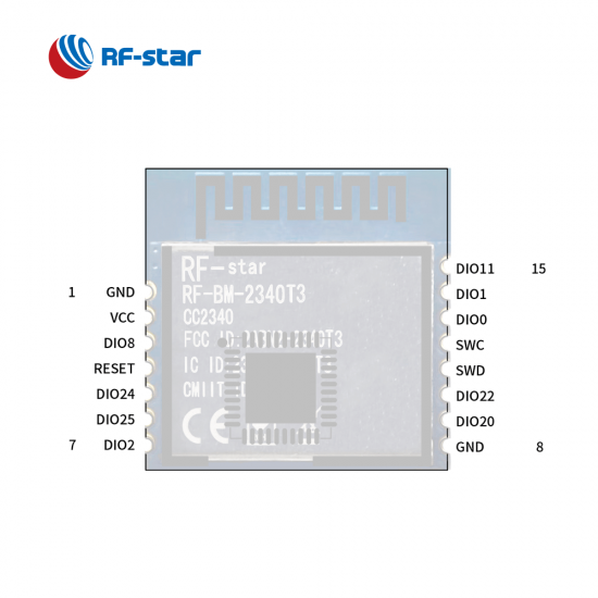 Bluetooth CC2340 RF Transceiver Module RF-BM-2340T3