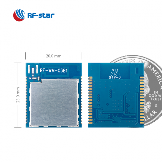 Low-Power ESP32-C3 2.4 GHz WiFi & Bluetooth 5.0 Module RF-WM-C3B1