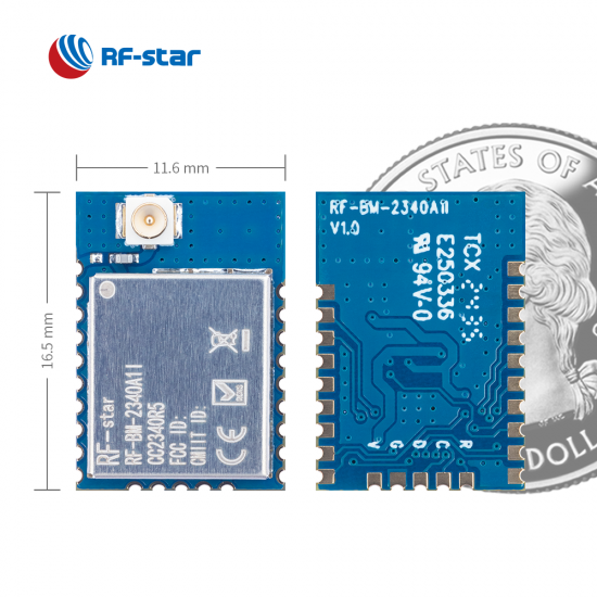 BLE5.0 TI CC2340R5 Module Named RF-BM-2340A1I