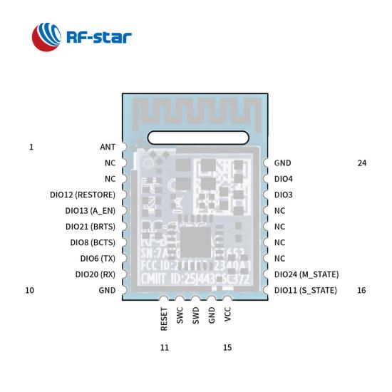 BLE5.0 TI CC2340R5 Module Named RF-BM-2340A1